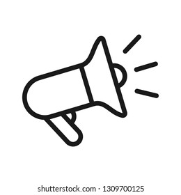 seo microphone. minimal thin line web icon. simple vector illustration outline. concept for infographic, website or app.