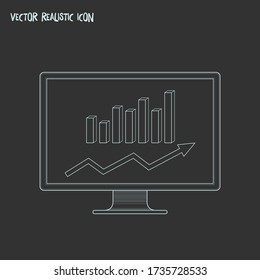 SEO monitoring icon line element. Vector illustration of SEO monitoring icon line isolated on clean background for your web mobile app logo design.