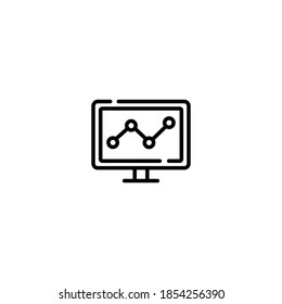 Seo monitoring icon. Seo and marketing icon. Search engine opimization. Simple, flat, outilne, black.