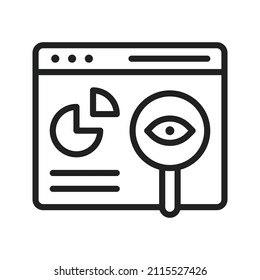 SEO Monitoring icon vector image. Can also be used for Search Engine Optimization. Suitable for mobile apps, web apps and print media.