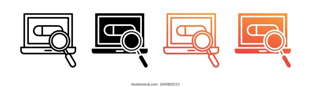 Seo Multi Style Icon Set Vector