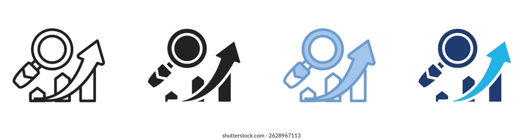 SEO multi estilo. Conjunto de iconos de ilustración simple.