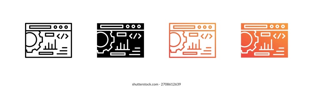 Conjunto de iconos de estilo múltiple Seo