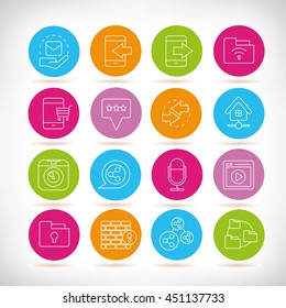seo and network icons