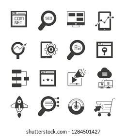 seo and network icons set