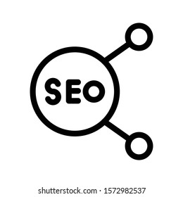 seo network  vector thin line icon 