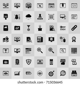 seo and online marketing icons set