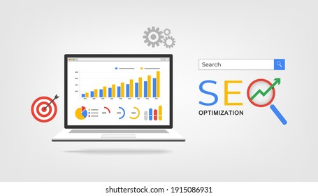 SEO optimization concept vector illustration.