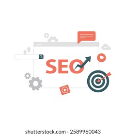 Seo Optimization Concept Vector Illustration