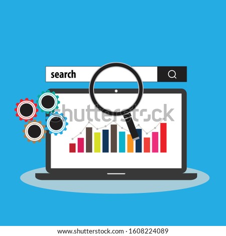 SEO optimization. Flat Illustration vector