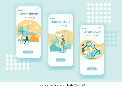 SEO Optimization Hashtag Power Design Set. Mobile Screen for Social Media Application Development Service. Responsive Vector Illustration Kit. Sales and Profits Growth via Online Marketing Literacy