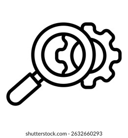 Seo Optimization Icon Line Style For Various Design Purposes