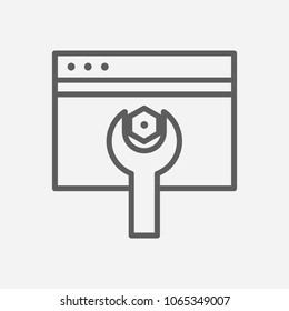 SEO optimization icon line symbol. Isolated vector illustration of  icon sign concept for your web site mobile app logo UI design.