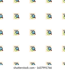 SEO optimization icon pattern seamless isolated on white background. Editable flat SEO optimization icon. SEO optimization icon pattern for web and mobile.