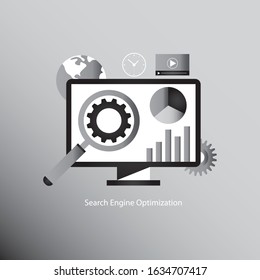 SEO optimization, programming process and web analytics elements