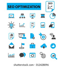 seo optimization, search engine, promotion concept, growth, analytics, mobile advertising, internet media, business marketing, ecommerce, digital startup icons, signs vector
