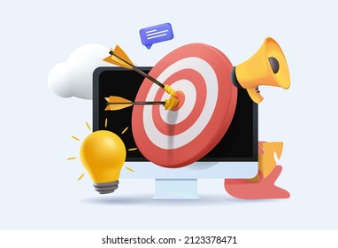 Seo optimization and smm concept. Digital marketing, smm digital web technology. 3D Web Vector Illustrations. Improving ranking on search engine, Search engine traffic, Testing website SEO, 3D design - Shutterstock ID 2123378471