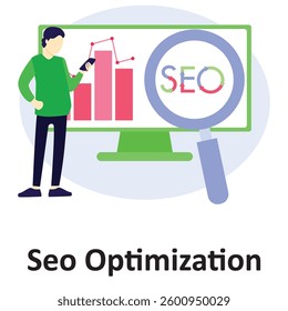 Seo optimization Vector Illustration Which can easily modify or edit

