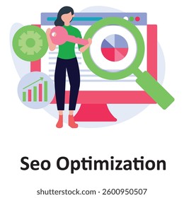 seo optimization Vector Illustration Which can easily modify or edit

