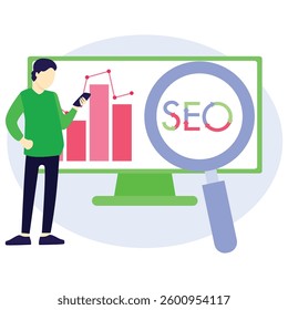 Seo optimization Vector Illustration Which can easily modify or edit

