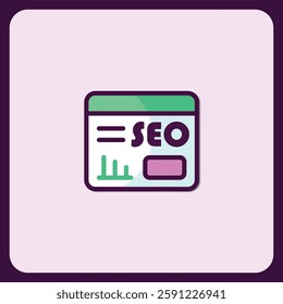 SEO Optimization Website Icon, Analytics and Data