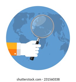 SEO Optimization,Web Analytics Flat Concept Vector Illustration 