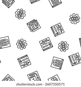 seo optimize community vector seamless pattern thin line illustration