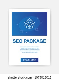 SEO PACKAGE ICON INFOGRAPHIC