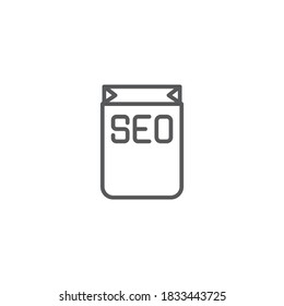 SEO package vector icon symbol isolated on white background