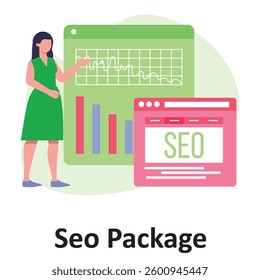 seo package Vector Illustration Which can easily modify or edit

