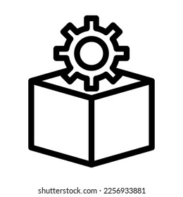 Diseño de iconos de línea de vectores de paquetes Seo