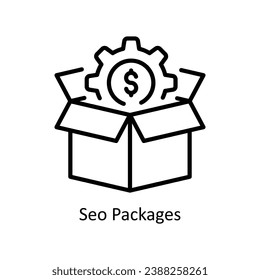 SEO Packages vector outline Icon Design illustration. Business And Management Symbol on White background EPS 10 File