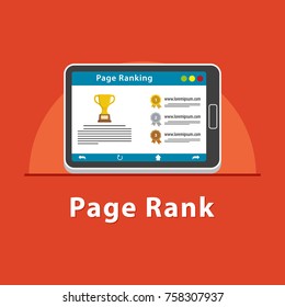 SEO Page rank in tablet