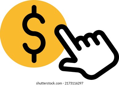 SEO pague por clic, ilustración, vector en un fondo blanco.