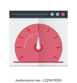 Seo Performance flat vector icon.