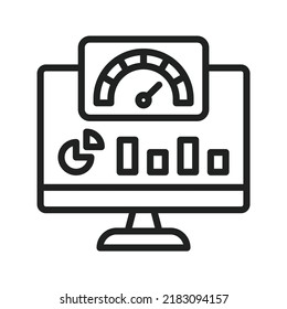 SEO Performance icon vector image. Can also be used for Search Engine Optimization. Suitable for mobile apps, web apps and print media.