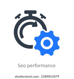 Seo Performance and ranking icon concept