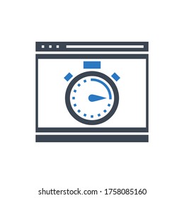 SEO Performance Related Vector Glyph Icon. Isolated on White Background. Vector Illustration.