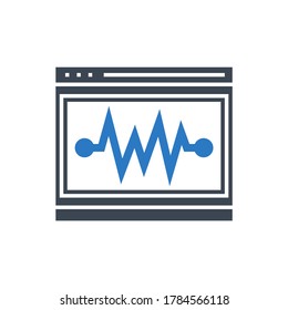 Icono de glifo del vector relacionado con el rendimiento de SEO. Aislado en fondo blanco. Ilustración vectorial.