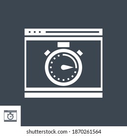 SEO Performance Related Vector Glyph Symbol. Einzeln auf schwarzem Hintergrund. Vektorgrafik.