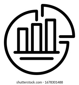 Seo Pie Diagramm Symbol. Skizze für die Vektorillustration von Seo-Pie-Diagrammen Symbol für Webdesign einzeln auf weißem Hintergrund