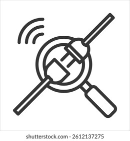 Seo Plugin Icon Vector Illustration Outline