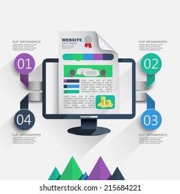 SEO process infographics design