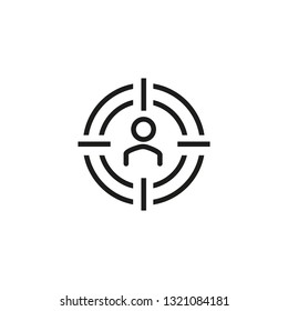Seo professional line icon. Target, specialist, applicant. Human resource concept. Can be used for topics like staff, occupation, management