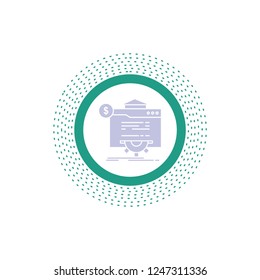 seo, progress, globe, technology, website Glyph Icon. Vector isolated illustration