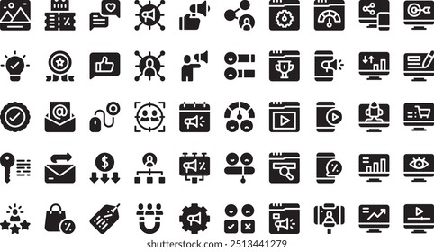Seo promotion icons High-Quality Vector Icons Collection with Editable Stroke. Ideal for Professional and Creative Projects.