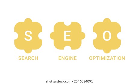 SEO Puzzle Concept. Search Engine Optimization