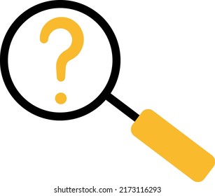 SEO-Fragen, Illustration, Vektorgrafik auf weißem Hintergrund.