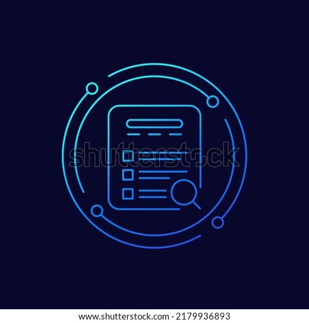 SEO ranking icon, linear design