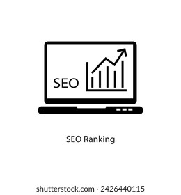 SEO Ranking icon. simple flat trendy style SEO Ranking icon on white background..eps